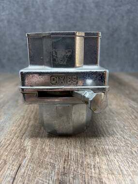 Antique Dixie Cup Mechanical Dispenser CHROME Individual Drinking Co Vtg-bracket